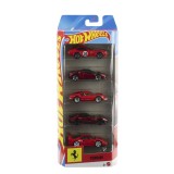 Hot wheels set 5 masinute metalice ferrari