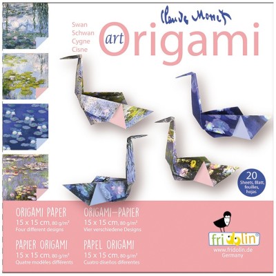 Origami lebede design Claude Monet, Fridolin foto