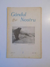 GANDUL NOSTRU, ANUL VI, NR. 1 1927 foto