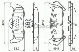 Set placute frana,frana disc JEEP GRAND CHEROKEE III (WH, WK) (2005 - 2010) BOSCH 0 986 494 142