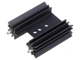 Radiator extrudat cu aripioare negre L: 38,1mm W: 35mm 11&deg;C/W