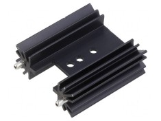 Radiator extrudat cu aripioare negre L: 38,1mm W: 35mm 11&deg;C/W
