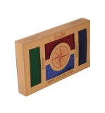 Cutie cu 4 perechi de șosete groase din l&acirc;nă - burgund, blugi, albastru &icirc;nchis, verde &icirc;nchis 39-42