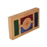 Cutie cu 4 perechi de șosete groase din l&acirc;nă - burgund, blugi, albastru &icirc;nchis, verde &icirc;nchis 39-42