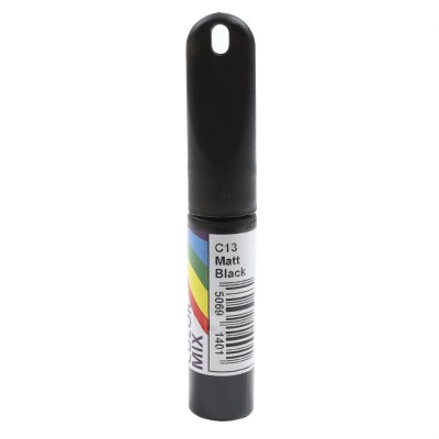 Corector auto Colormix Stift Matt Black, pentru intretinere caroserie, negru mat, 12.5 ml foto