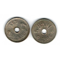 Romania 1906 - 5 bani J, aUNC