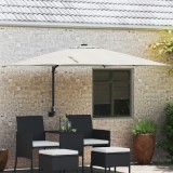 vidaXL Umbrela de terasă Nisip Poliester, Aluminiu Mare Pliabilă