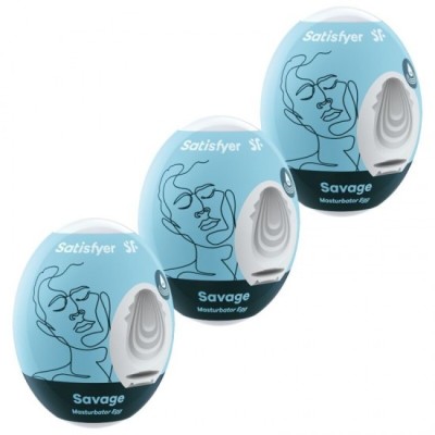 SATISFYER - 3 MASTURBATOR EGGS SAVAGE foto