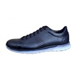 Cumpara ieftin Pantofi casual barbati din piele naturala bleumarin 397BL