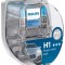 Set 2 becuri auto Philips H1 si W5W White Vision Ultra 12V 55W