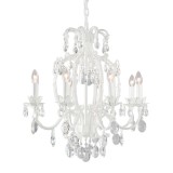 Cumpara ieftin Candelabru metal alb sticla transparenta 70x70 cm