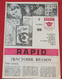 Program meci fotbal RAPID BUCURESTI - TRACTORUL BRASOV (09.11.1980)
