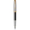 Stilou Parker Sonnet Metal Black penita aur 18K