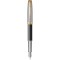 Stilou Parker Sonnet Metal Black penita aur 18K