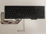 Tastatura Laptop, Lenovo, ThinkPad P16s Gen 4 Type 21QV, 21QW, iluminata, neagra, layout UK