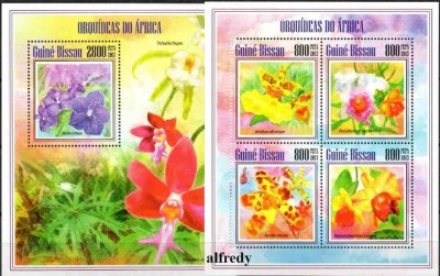 Guineea Bissau 2013, Flora, Orhidee, serie neuzată, MNH foto