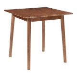 Masa de dining Klijori pentru 2 persoane, 75x75 cm, aspect nuc