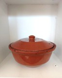 Vas din Lut Ars cu Capac &ndash; Ceramică Tradițională Glazurată, 14 cm Diametru