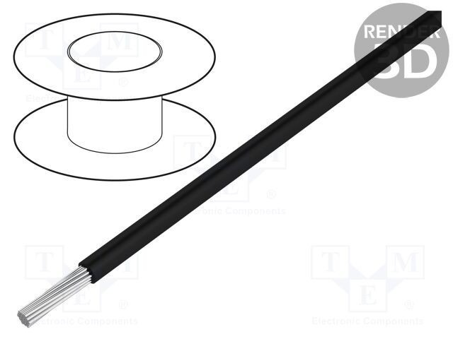 Cablu EcoGen&reg; EcoWire 14AWG MPPE negru - ALPHA WIRE