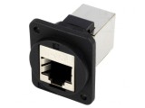Adaptor FT Cat 5e ecranat 8p8c 19x24mm Plastic