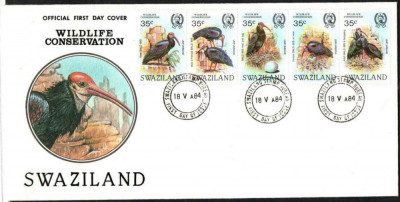 SWAZILAND 1984 PASARI IBIS FDC foto