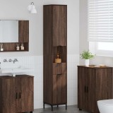 vidaXL Dulap de baie &icirc;nalt cu sertar Stejar brun 31.5 x 33 x 190 cm