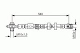 Conducta / cablu frana VW POLO (6R, 6C) (2009 - 2016) BOSCH 1 987 481 566