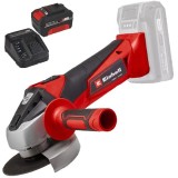 Einhell TC-AG 18/115 Li PXC + Starter Kit - Polizor unghiular 115 mm + Set 1 acumulator si incarcator Li-Ion 18 V 4 Ah