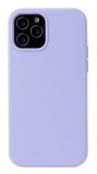 Husa din silicon compatibila cu iPhone 13 Pro Max, silk touch, interior din catifea, camera bump, Mov, X-Level