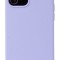 Husa din silicon compatibila cu iPhone 14 Pro, silk touch, interior din catifea, camera bump, Mov