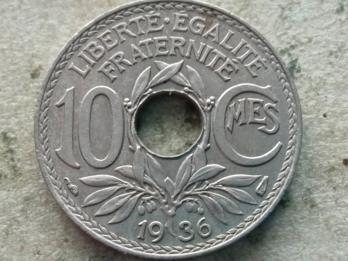 FRANTA-10 CENTIMES 1936