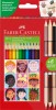 CREIOANE COLORATE 12+3 CR. BICOLORE PIELE CHILDREN OF THE WORLD FABER-CASTELL, Faber Castell