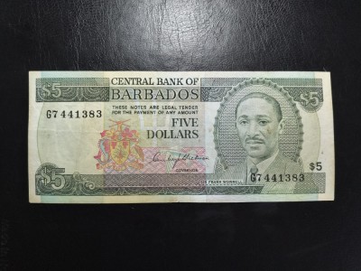 BARBADOS 5 DOLARI foto