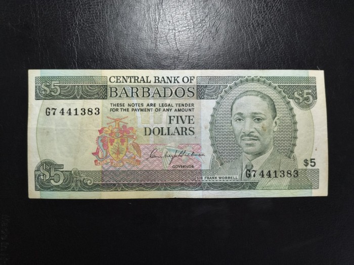 BARBADOS 5 DOLARI