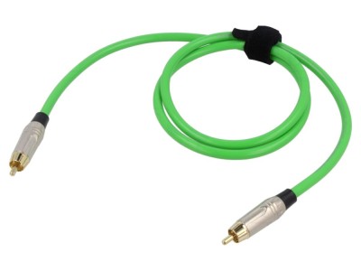 Cablu RCA Aurit Verde 1m foto