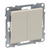 Intrerupator dublu Legrand Suno ivoar 721205