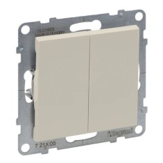 Intrerupator dublu Legrand Suno ivoar 721205