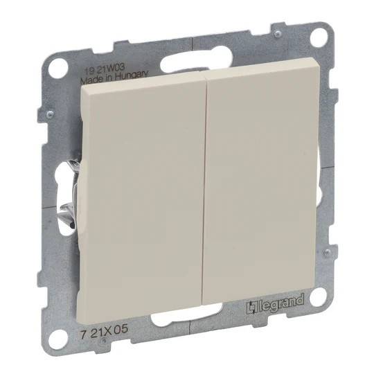 Intrerupator dublu Legrand Suno ivoar 721205