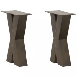 Gossi picioare pentru masuta cafea in forma x 2 buc otel natural otel