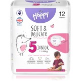 BELLA Baby Happy Soft&amp;Delicate Size 5 Junior scutece de unică folosință 11-18 kg 12 buc