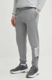 Puma pantaloni de trening culoarea gri, cu imprimeu, 678980