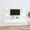 Gossi set dulap tv, 5 piese, alb, lemn prelucrat