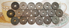 Lot 19 monezi 10 centimes Franta, perioada Third Republic 1918-1939 foto