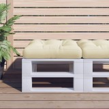 VidaXL Pernă de paleți, crem, 60x60x12 cm, material textil