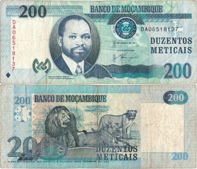 2011 (16 VI), 200 meticais (P-152a) - Mozambic! foto