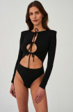 Undress Code body Con te Bodysuit femei, culoarea negru, neted, 535