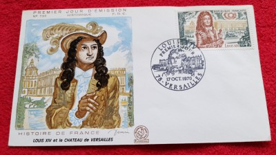 1970-Franta-Louis XIV si Versailles-FDC foto