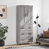 vidaXL Dulap &icirc;nalt, gri sonoma, 69,5x34x180 cm, lemn compozit 3199783
