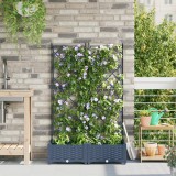 VidaXL Ghiveci Grădină cu Trellis 2 pcs Gri 80x40x125.5 cm