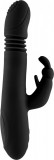 Vibrator Rabbit Thrusting&amp;Vibrating, Silicon, USB, Negru, 22 cm, Mokko Toys